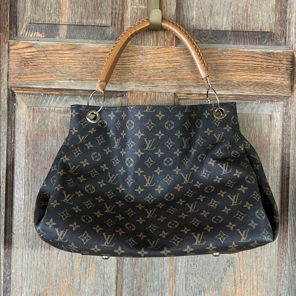 Dark Brown Monogram Shoulder Bag - image 1